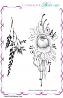 Rose Duo unmounted rubber stamp set  - A6